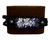 Dichroic cremains bracelet with leather