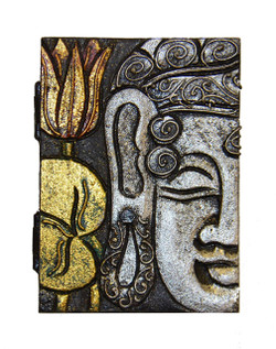 Silver Wooden Buddha Box