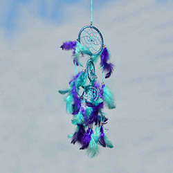 Purple & Turquoise Triple Dreamcatcher