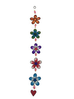 Colourful String of Flowers Sun Catcher