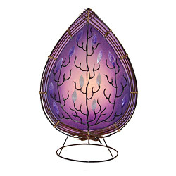 Purple Leaf Capiz Shell Lamp