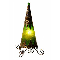 Medium Cone Table Lamp Green