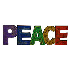 Rainbow Peace Wall Plaque
