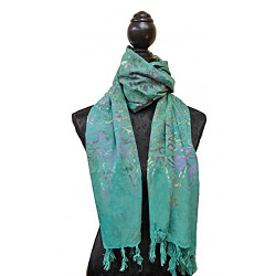 Flower Garden Tie Dye Scarf