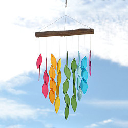 Rainbow Frosted Glass Waterfall Wind Chime