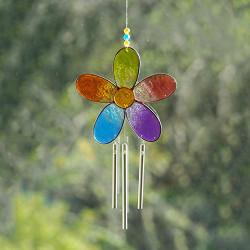 Rainbow Flower Wind Chime Sun Catcher
