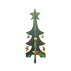 Small Green Wooden Christmas Tree