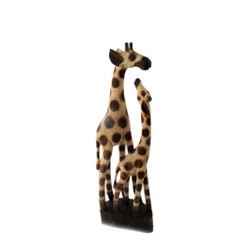 Mother & Baby Wooden Giraffes