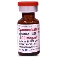 West-Ward Cyanocobalamin "B12" 1,000mcg/mL in 1mL Vial - 25 Vials/Box
