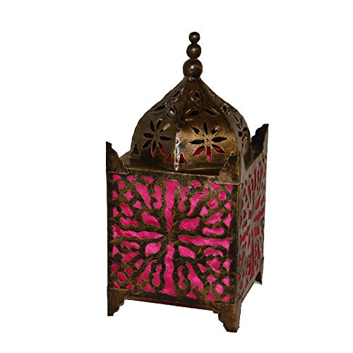 Pink Fabric Moroccan Lamp