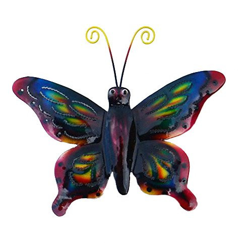 Dark Pink Metal Butterfly