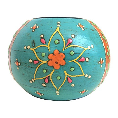 Set of 2 Turquoise Tealight Holders