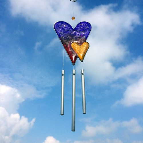 Love Hearts Sun Catcher Windchime