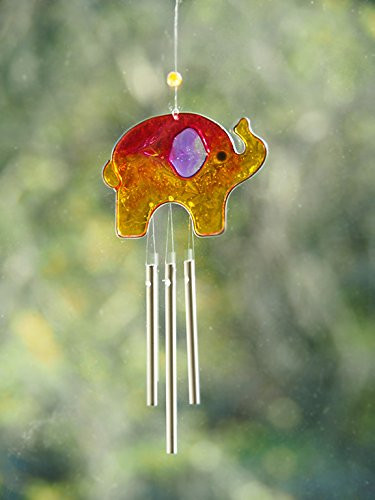 Orange Elephant Wind Chime Sun Catcher