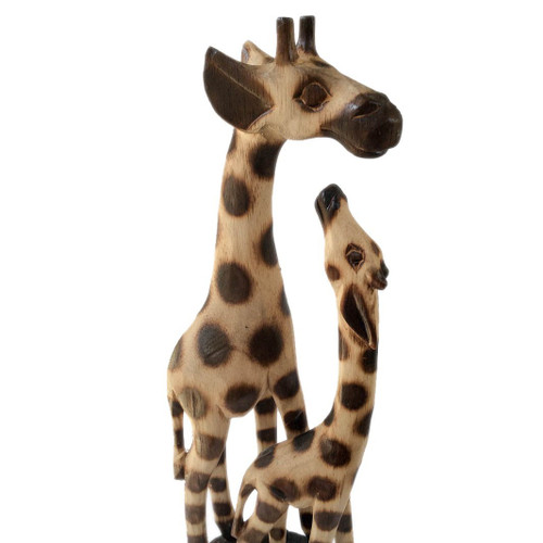 Mother & Baby Wooden Giraffes
