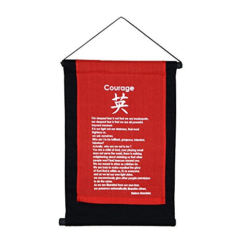 Fabric Message Scroll Courage