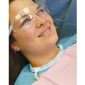 Crosstex 36" x 54" Blue Plastic Ankle Length Apron