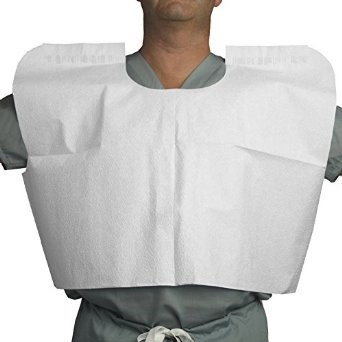 White Everyday 30" x 21" 3-Ply Exam Cape - 100/Case