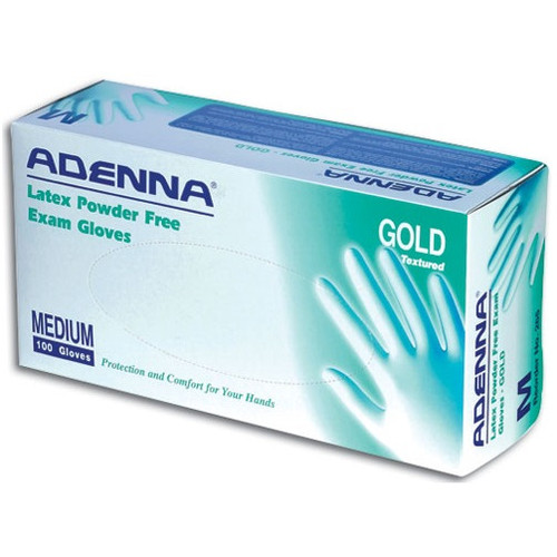 Adenna® X-Small Gold Powder-Free Latex Exam Gloves