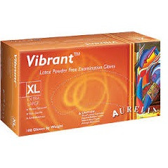 Aurelia® X-Small Vibrant® Powder-Free Latex Exam Gloves