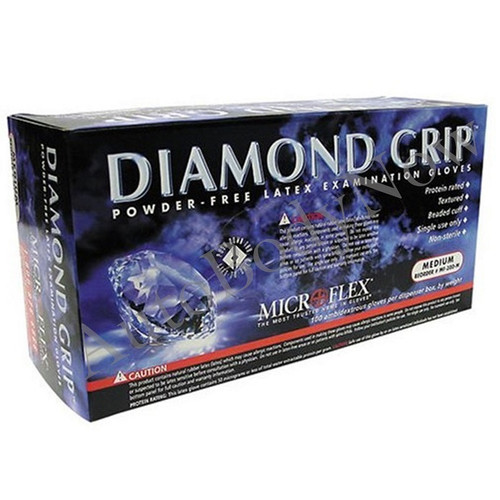 Microflex X-Small Diamond Grip™ Powder-Free Latex Exam Gloves