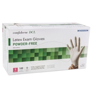 McKesson X-Small Confiderm® Powder-Free Latex Exam Gloves