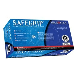 Microflex SafeGrip® Small Powder-Free Latex Exam Gloves with Extended Cuffs