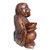 Large Laughing Wooden Buddha