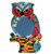 Mosaic Owl Shaped Mirror