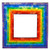 Rainbow Square Mosaic Mirror