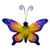 Purple & Yellow Metal Butterfly