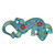Gecko Wall Plaque Teal