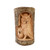 Hand Carved Owls Mother & Baby in a Log