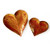 Red Wooden Heart Shaped Dish Set