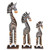 Family Of Three Wooden Zebras