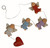 String Of Four Wooden Painted Angels