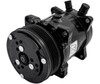 Ultra Series Sanden 508 Air Conditioning Compressor Black Finish with 6 Groove Clutch, Front