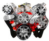 Small Block Chevy All Inclusive Evolution Serpentine System, Clear, Front