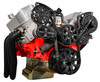 Small Block Chevy All Inclusive Evolution Serpentine System, Black Onyx, Left, No PS or AC