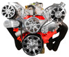 Big Block Chevy All Inclusive Evolution Serpentine System, Clear, Front, No PS
