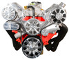 Big Block Chevy All Inclusive Evolution Serpentine System, Clear, Front, No AC or PS