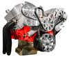 Big Block Chevy All Inclusive Evolution Serpentine System, Clear, Left, No AC or PS