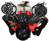 Big Block Chevy All Inclusive Evolution Serpentine System, Black, Front, No PS or AC