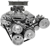Small Block Chevy Long Water Pump Serpentine System - All Inclusive, Sanden 508