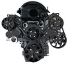 Black Chevy LT1 Gen V All Inclusive Evolution Serpentine System, Black, Front