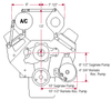 Small Block Chevy - Inward Mount Deluxe - Standard Rotation Serpentine System, Dimensions