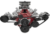 Black Small Block Chevy Serpentine Conversion Deluxe Outward Mount, Saginaw