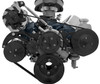 Small Block Ford Ultra Mid-Mount Serpentine Conversion Kit - AC - Black - Saginaw