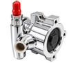 Chrome GM Type II Power Steering Pump - Designed for Attached Reservoir
