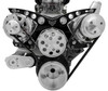 Small Block Chevy All Inclusive Revolver Serpentine System, Black Onyx, Billet Accessories
